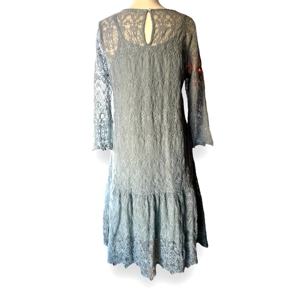 Sundance Catalog Blue Lace Windflower Whisper Dress Size Medium - Picture 6 of 11
